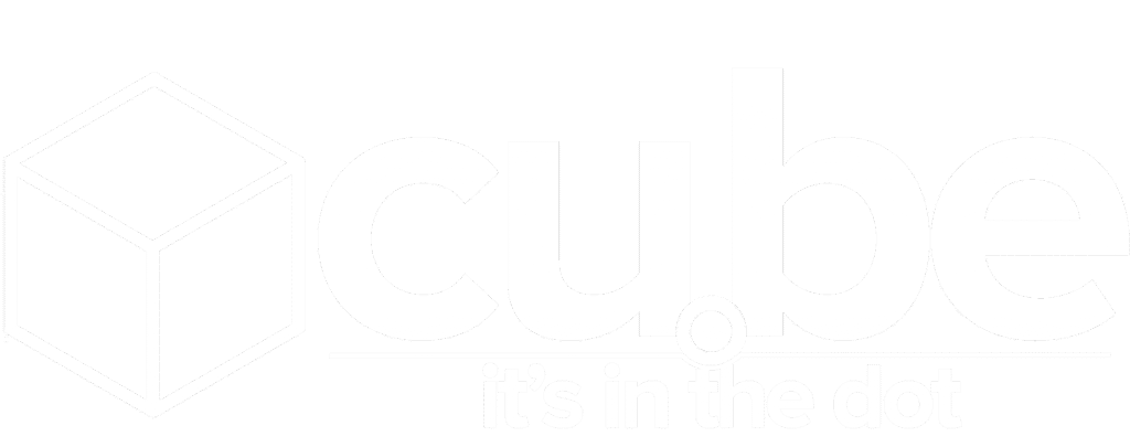 Cube logo white